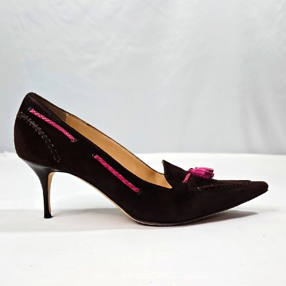 Cole Haan Brown and Pink Heels with Sophisticated Design - Picture 1 of 8